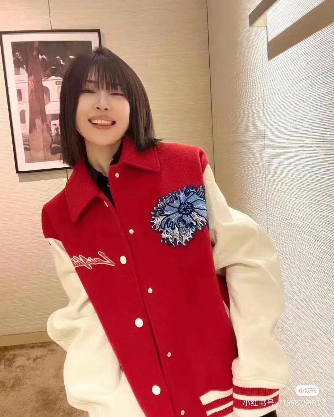 Louis Vuitton 23ss Back Embroidered Floral Baseball Jersey
